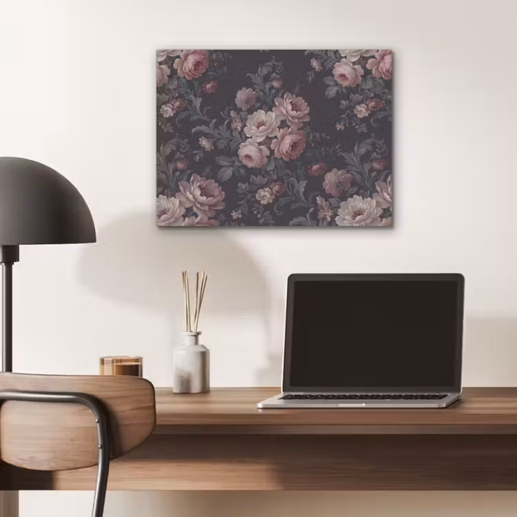 Bloemen - Patroon - Sierlijk - Roze - Donker PET vilt klein -sfeer5