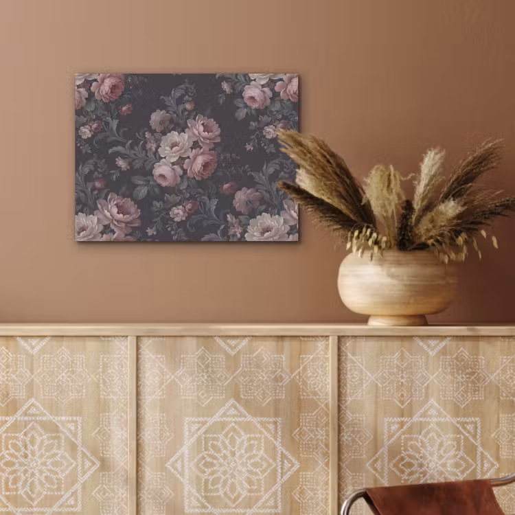 Bloemen - Patroon - Sierlijk - Roze - Donker PET vilt klein -sfeer4