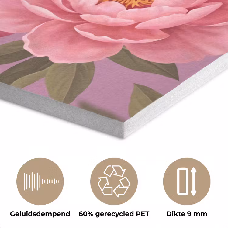 Bloemen - Patroon - Illustratie - Roze PET vilt klein -closeup_NL