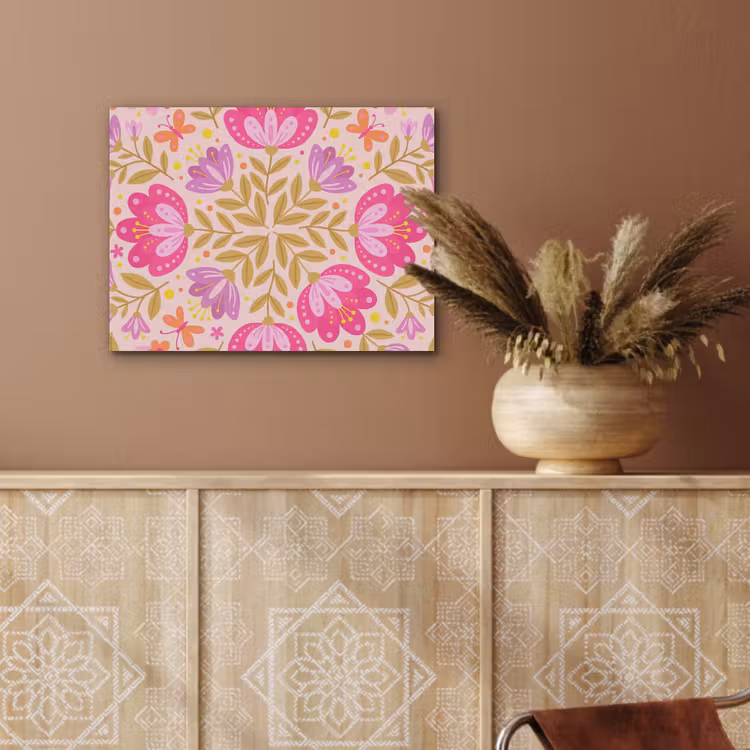 Bloemen - Patroon - Natuur - Abstract - Roze PET vilt klein -sfeer4