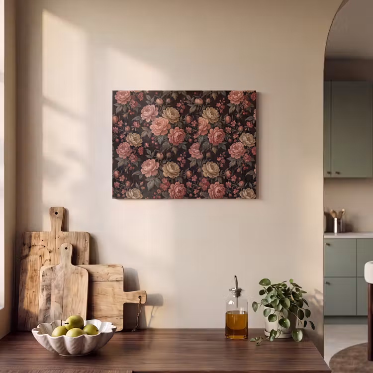 Bloemen - Patroon - Natuur - Vintage - Roze PET vilt klein -sfeer2