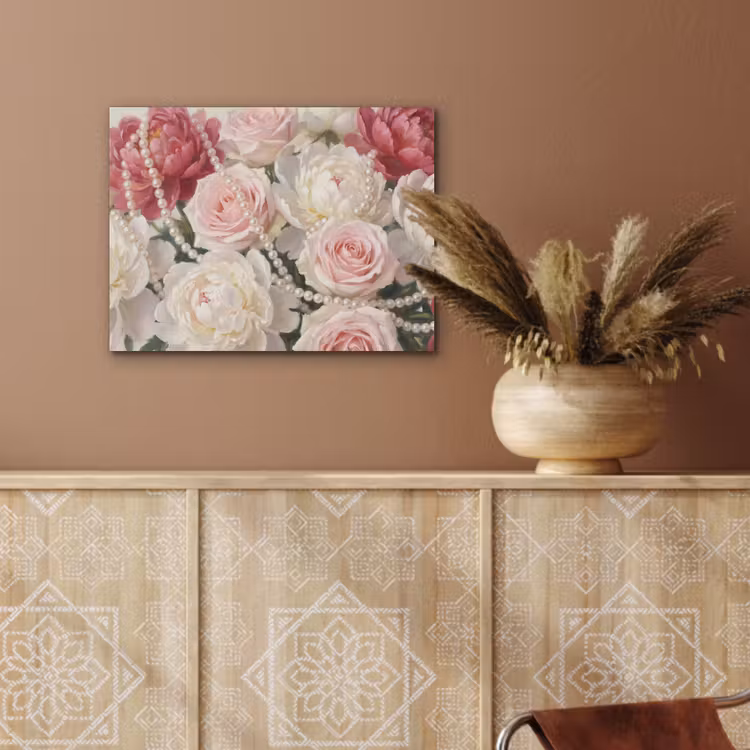 Bloemen - Parels - Romantiek - Klassiek - Roze PET vilt klein -sfeer4