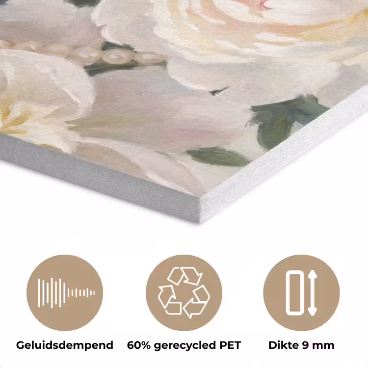 Bloemen - Parels - Romantiek - Klassiek - Roze PET vilt klein -closeup_NL