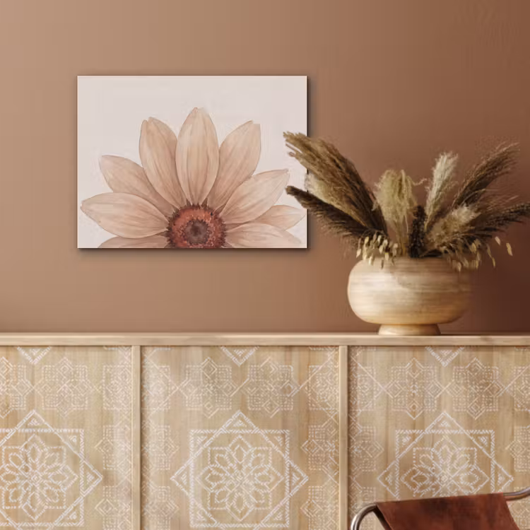 Bloemen - Bloemblad - Natuur - Aquarel - Beige PET vilt klein -sfeer4