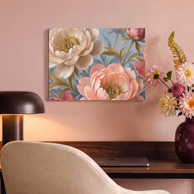 Bloemen - Roze - Beige - Modern - Natuur PET vilt klein -sfeer3