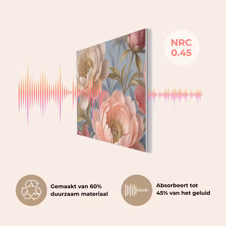Bloemen - Roze - Beige - Modern - Natuur PET vilt klein -USP_NL