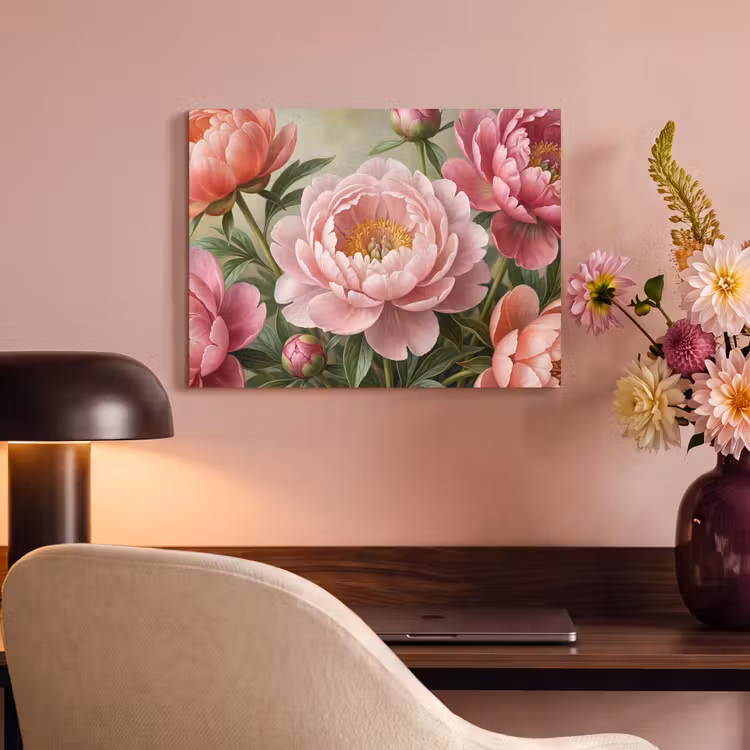 Bloemen - Roze - Klassiek - Gedetailleerd - Natuur PET vilt klein -sfeer3