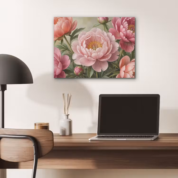 Bloemen - Roze - Klassiek - Gedetailleerd - Natuur PET vilt klein -sfeer5