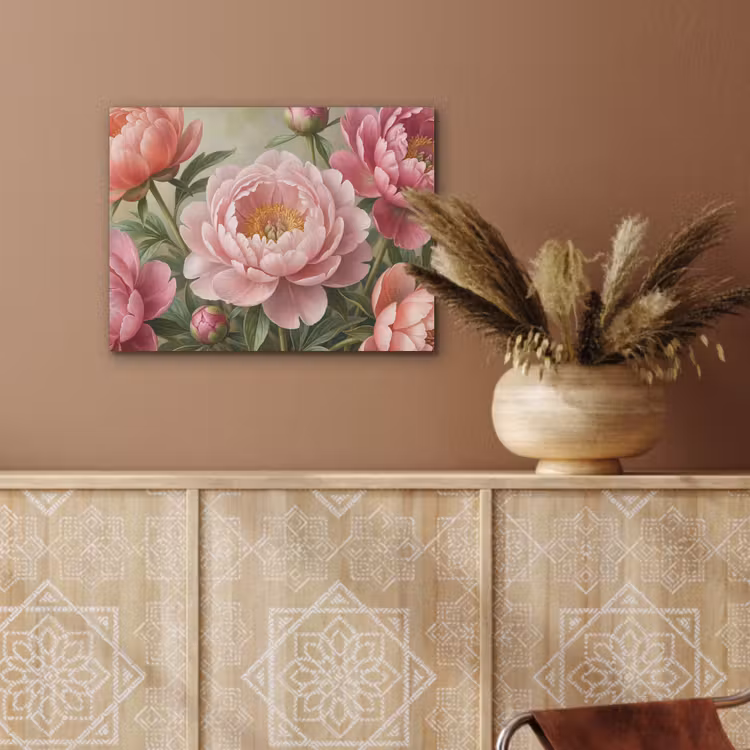 Bloemen - Roze - Klassiek - Gedetailleerd - Natuur PET vilt klein -sfeer4
