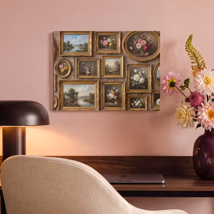 Bloemen - Rozen - Klassiek - Vaas - Kleurrijk PET vilt klein -sfeer3