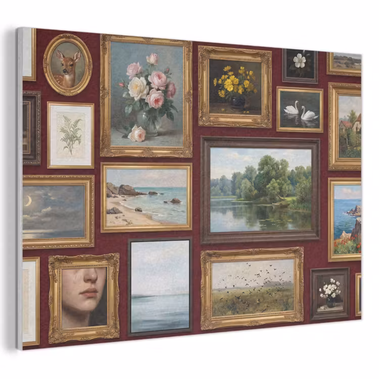 Bloemen - Vaas - Klassiek - Kunst - Rood PET vilt klein -3d