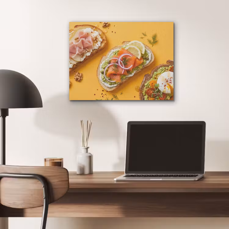 Eten - Brood - Ontbijt - Modern - Kleurrijk PET vilt klein -sfeer5