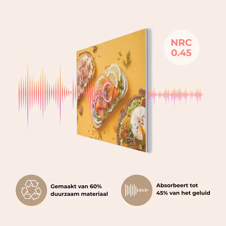 Eten - Brood - Ontbijt - Modern - Kleurrijk PET vilt klein -USP_NL