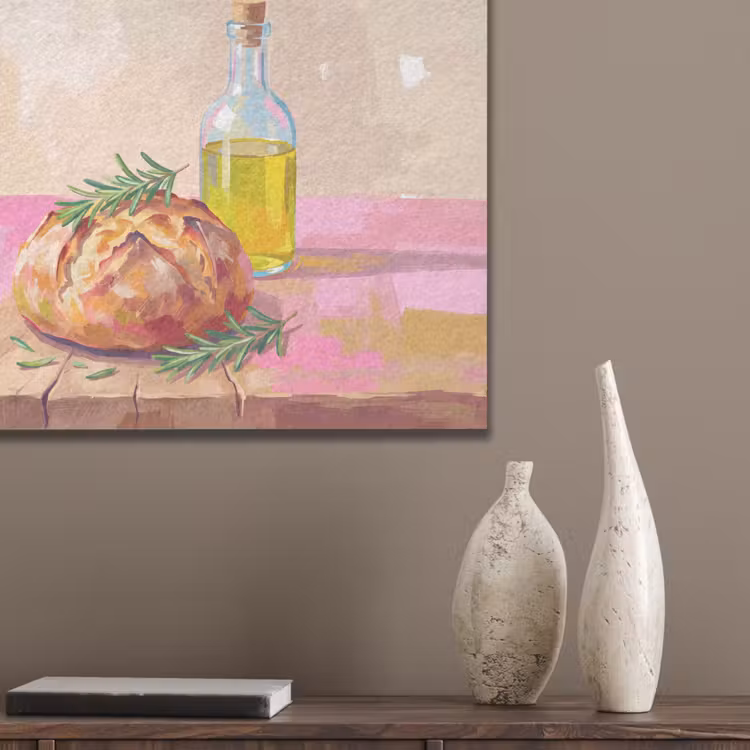 Eten - Brood - Olijfolie - Abstract - Keuken PET vilt klein -sfeer6_closeup