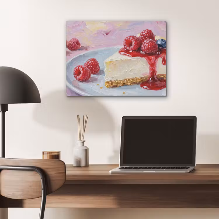 Eten - Cheesecake - Bessen - Abstract - Roze PET vilt klein -sfeer5