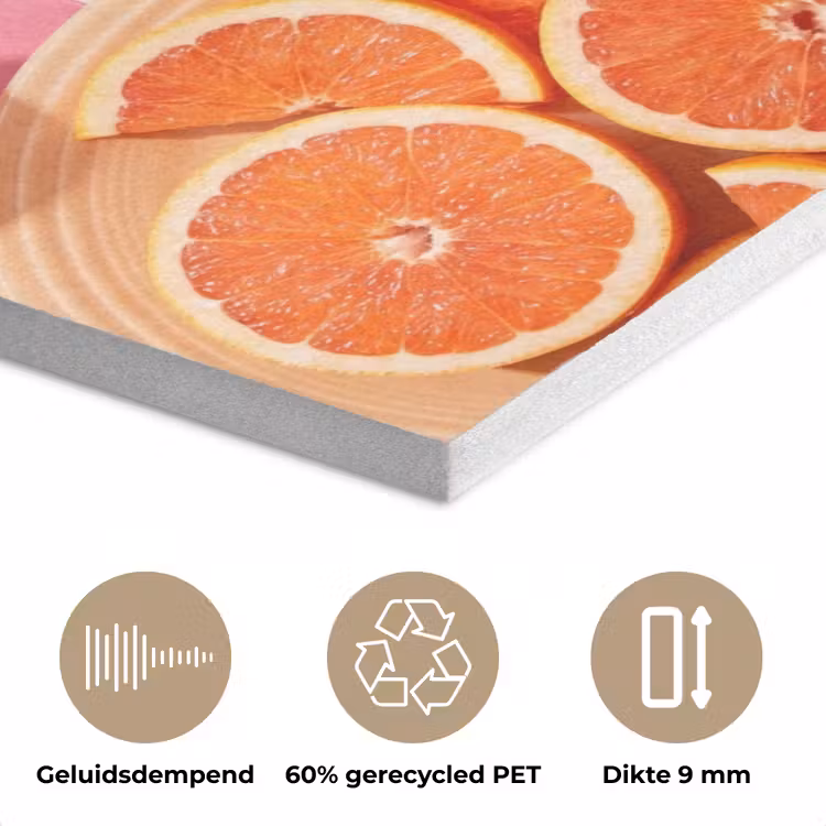 Eten - Citrusvruchten - Stillevens - Roze - Oranje PET vilt klein -closeup_NL