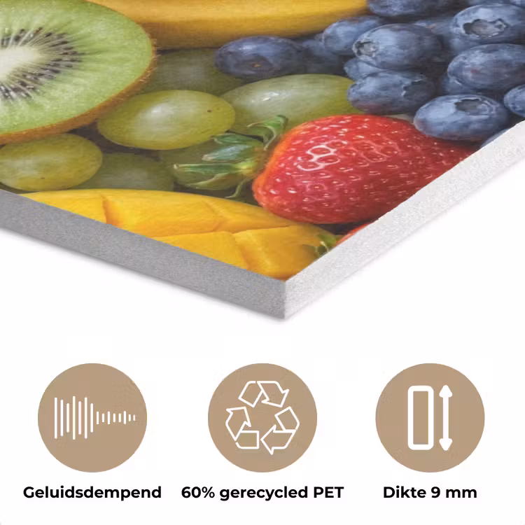 Eten - Fruit - Vers - Kleurrijk - Voeding PET vilt klein -closeup_NL