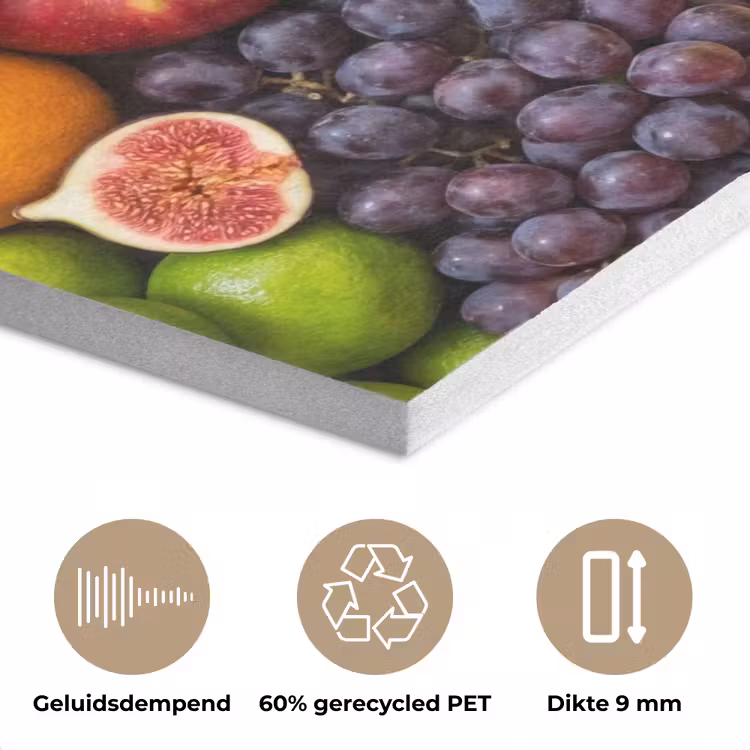 Eten - Fruit - Groenten - Vers - Kleurrijk PET vilt klein -closeup_NL