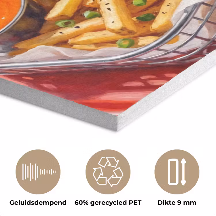 Eten - Hotdog - Fastfood - Modern - Rood PET vilt klein -closeup_NL