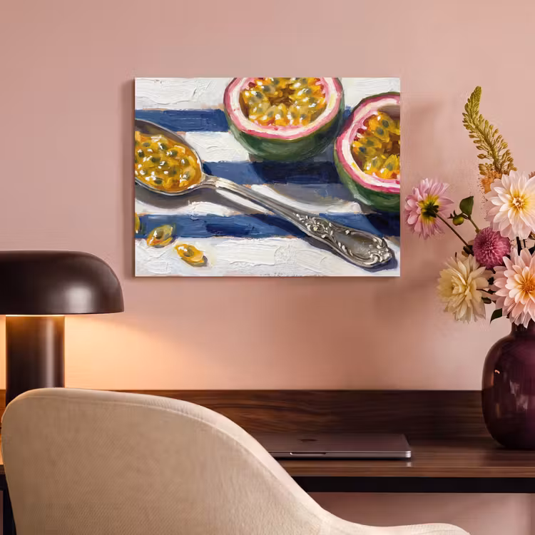 Eten - Passievrucht - Tropisch - Modern - Kleurrijk PET vilt klein -sfeer3