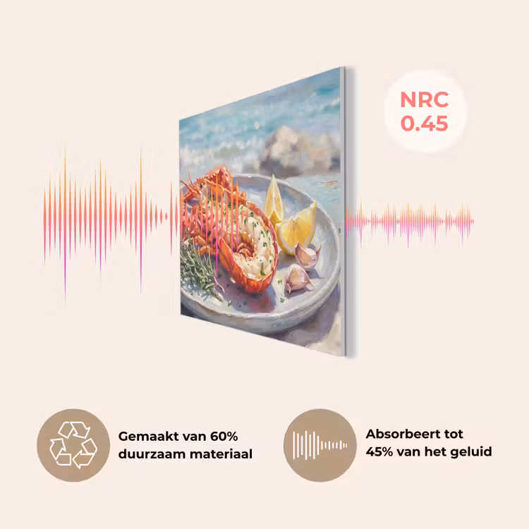 Eten - Zee - Kust - Modern - Blauw PET vilt klein -USP_NL