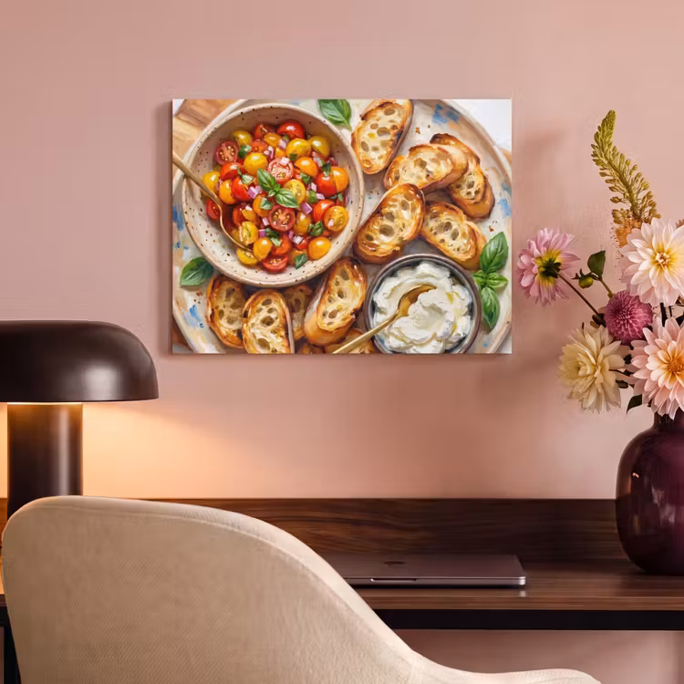 Eten - Tomaat - Brood - Kleurrijk - Keuken PET vilt klein -sfeer3