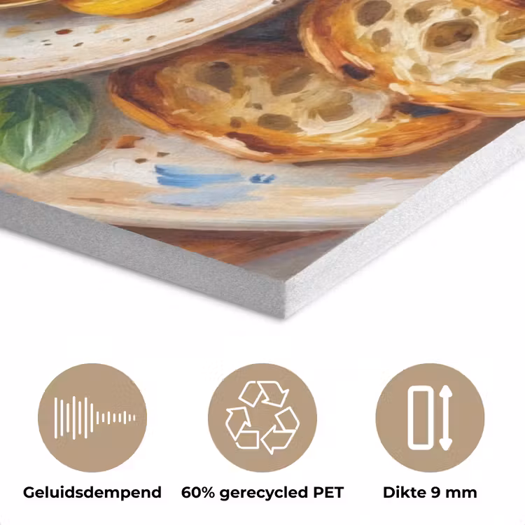Eten - Tomaat - Brood - Kleurrijk - Keuken PET vilt klein -closeup_NL