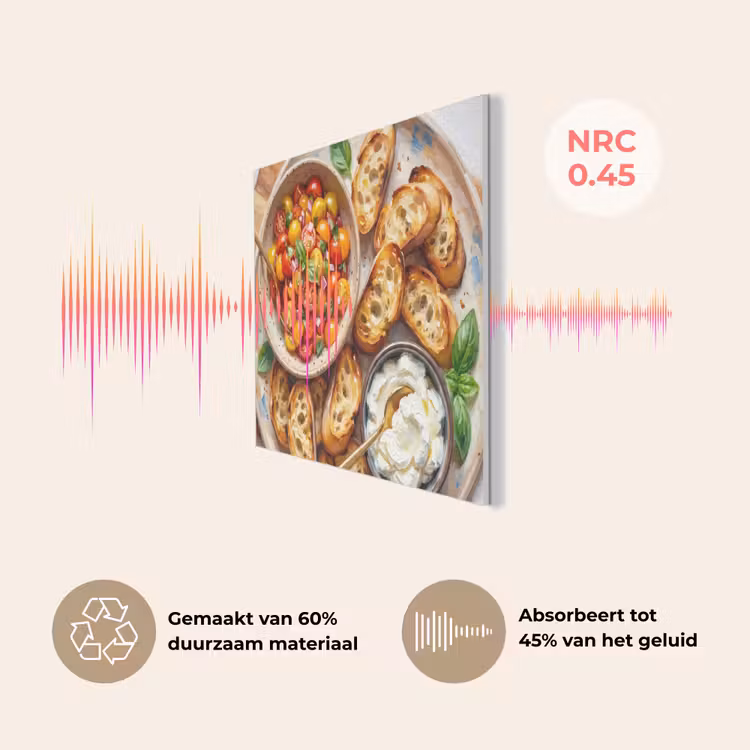 Eten - Tomaat - Brood - Kleurrijk - Keuken PET vilt klein -USP_NL