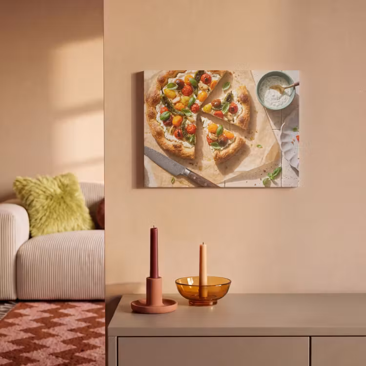 Eten - Tomaten - Basilicum - Maaltijd - Vers PET vilt klein -sfeer1