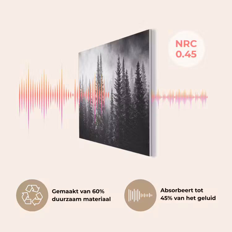 Bos - Mist - Winter - Monochroom - Natuur PET vilt klein -USP_NL