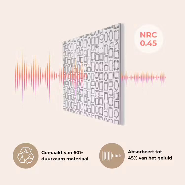 Lijsten - Patroon - Decoratie - Schets - Zwart-wit PET vilt klein -USP_NL