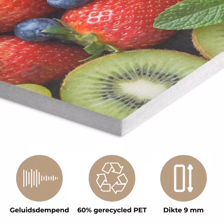 Fruit - Vers - Kleurrijk - Eten PET vilt klein -closeup_NL