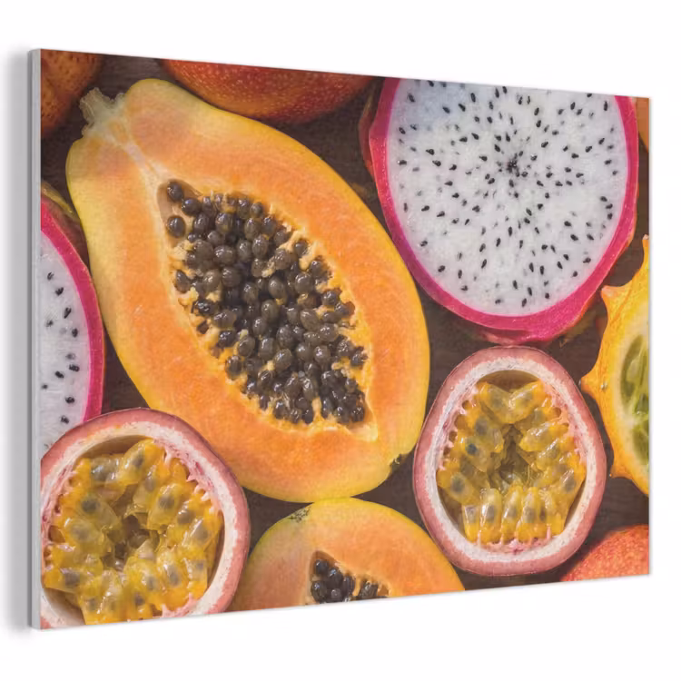 Fruit - Geopend - Tropisch - Eten - Kleurrijk PET vilt klein -3d
