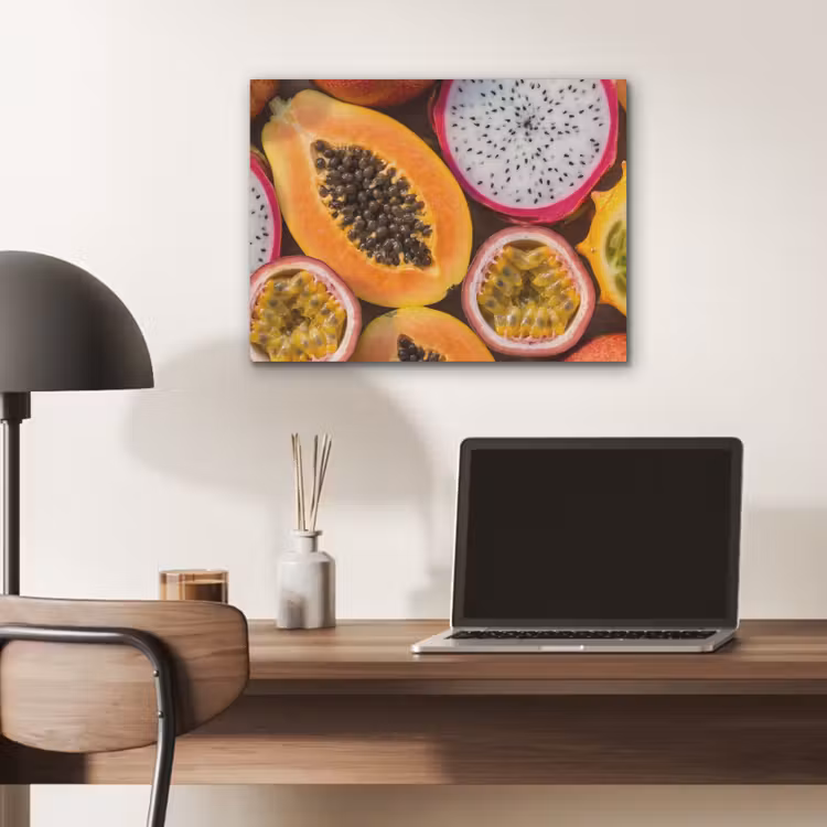 Fruit - Geopend - Tropisch - Eten - Kleurrijk PET vilt klein -sfeer5