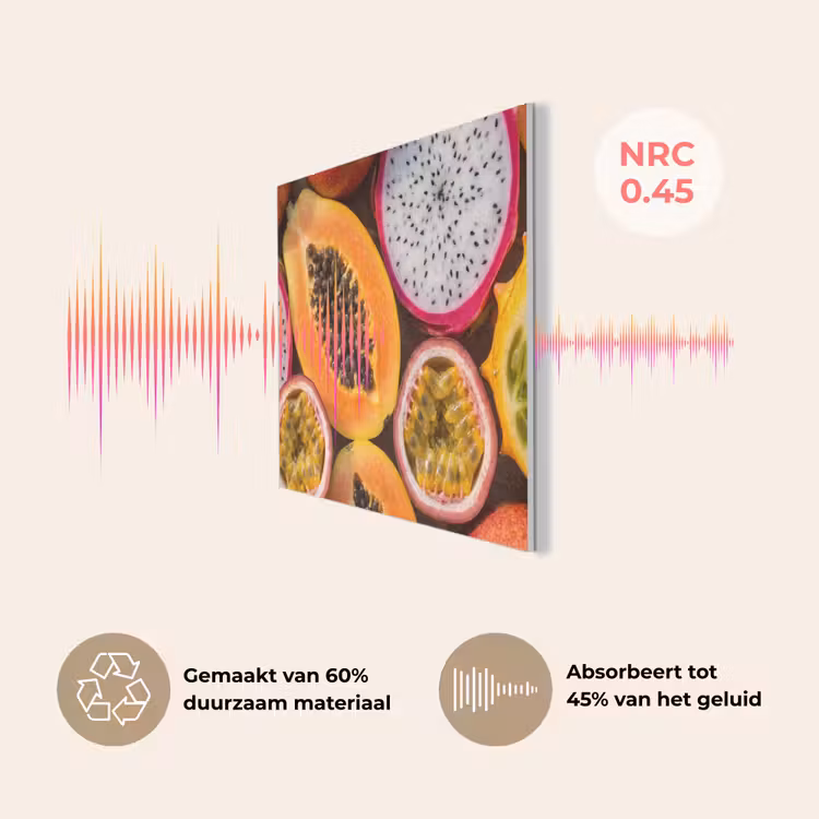 Fruit - Geopend - Tropisch - Eten - Kleurrijk PET vilt klein -USP_NL