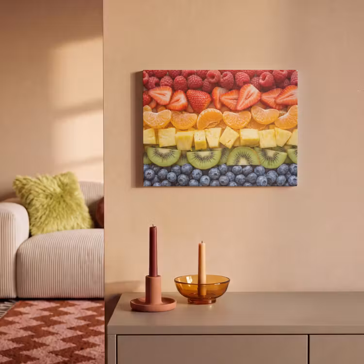 Fruit - Regenboog - Gezond - Kleurrijk PET vilt klein -sfeer1