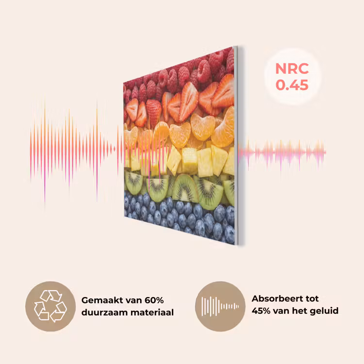 Fruit - Regenboog - Gezond - Kleurrijk PET vilt klein -USP_NL