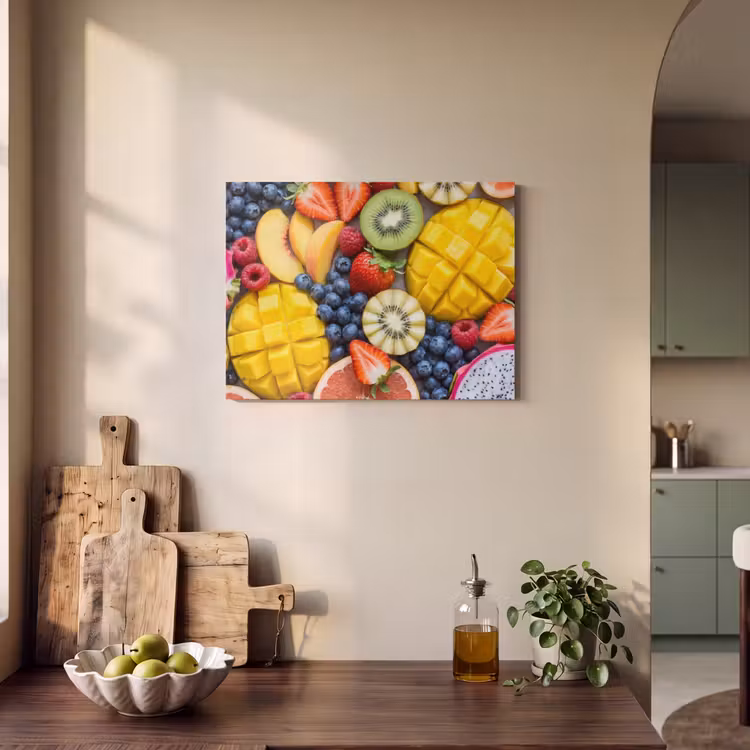 Fruit - Versneden - Kleurrijk - Eten - Gezond PET vilt klein -sfeer2