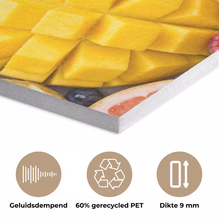 Fruit - Versneden - Kleurrijk - Eten - Gezond PET vilt klein -closeup_NL