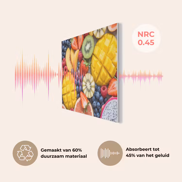 Fruit - Versneden - Kleurrijk - Eten - Gezond PET vilt klein -USP_NL