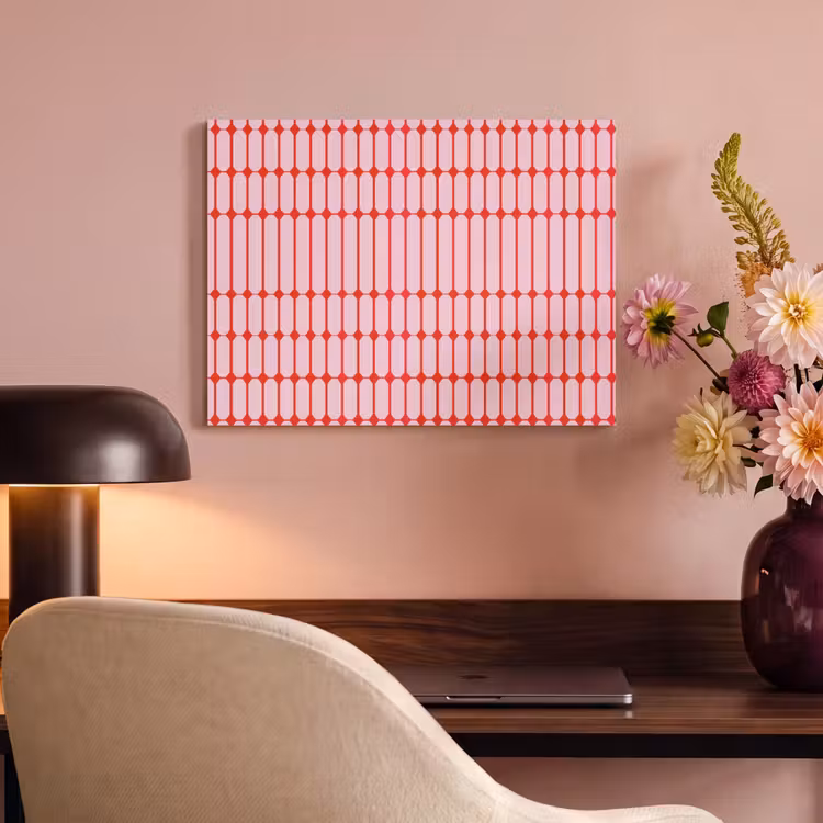 Geometrisch - Minimalistisch - Rood - Roze PET vilt klein 837 -sfeer3