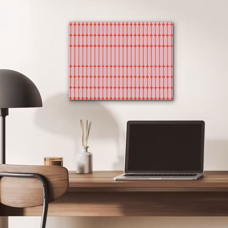 Geometrisch - Minimalistisch - Rood - Roze PET vilt klein 837 -sfeer5