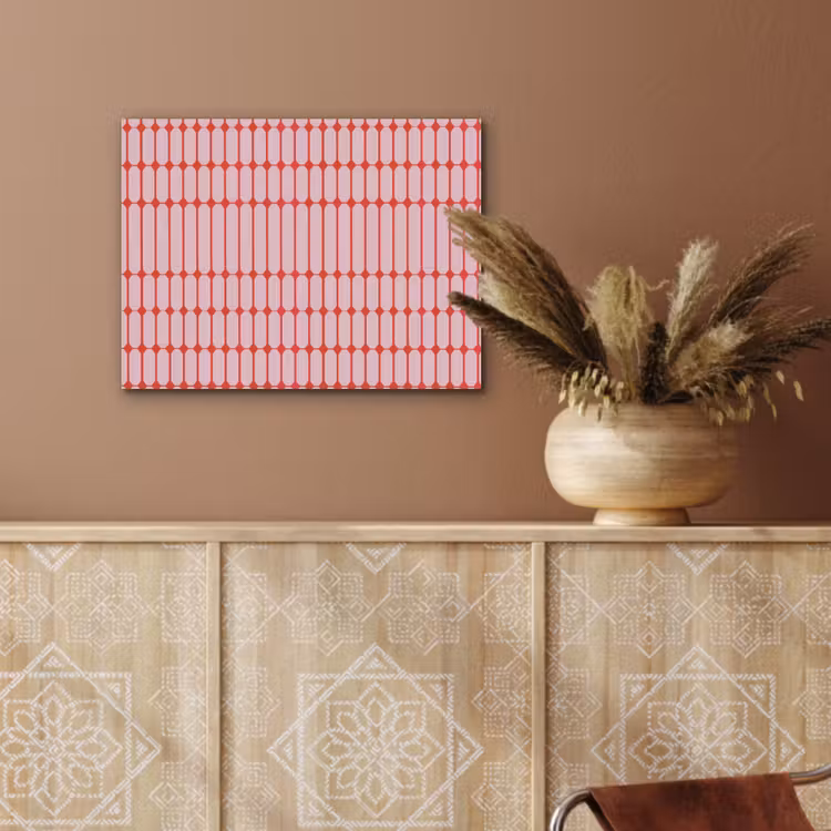 Geometrisch - Minimalistisch - Rood - Roze PET vilt klein 837 -sfeer4