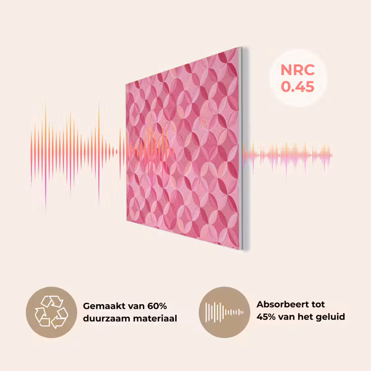 Geometrisch - Mozaïek - Modern - Roze PET vilt klein 837 -USP_NL