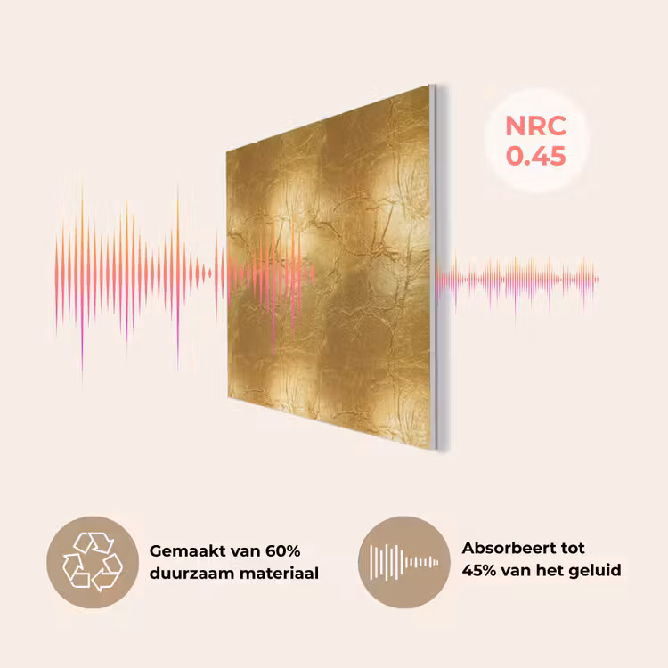 Bladgoud - Vintage - Textuur - Warm Goud PET vilt klein 837 -USP_NL