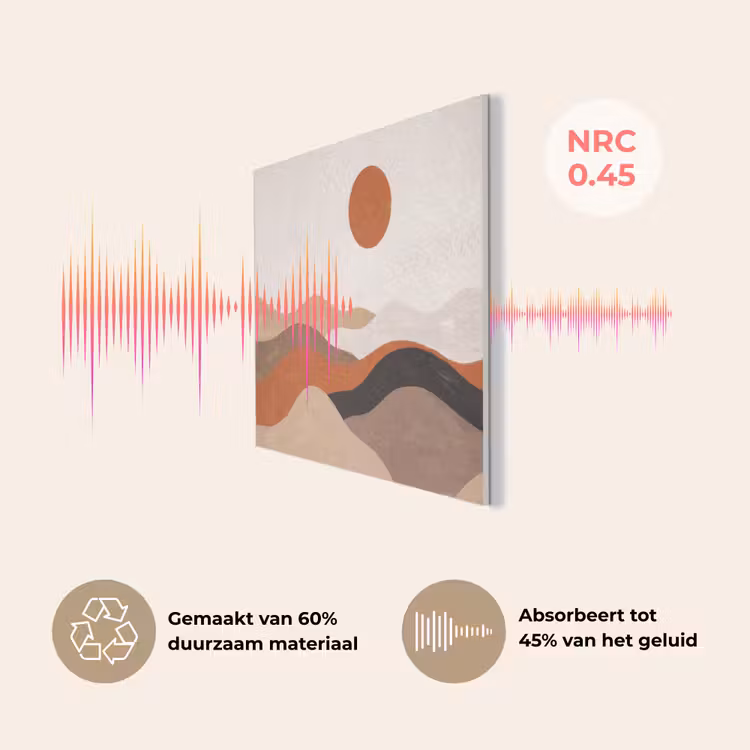 Landschap - Heuvels - Zon - Abstract - Oranje PET vilt klein -USP_NL