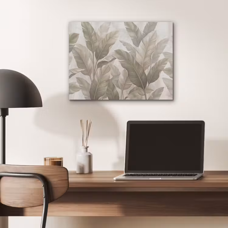 Bladeren - Tropisch - Natuur - Abstract - Beige PET vilt klein -sfeer5