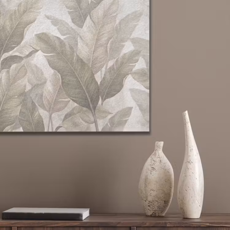 Bladeren - Tropisch - Natuur - Abstract - Beige PET vilt klein -sfeer6_closeup