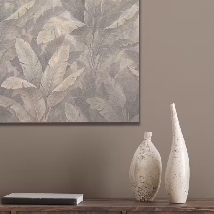 Bladeren - Tropisch - Natuur - Modern - Beige PET vilt klein -sfeer6_closeup