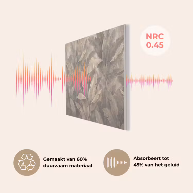 Bladeren - Tropisch - Natuur - Modern - Beige PET vilt klein -USP_NL